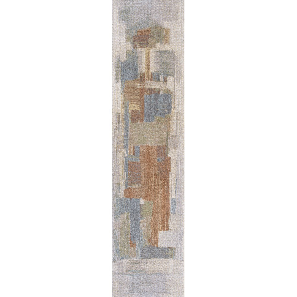 Mohawk Abstract Coastal Watercolor Machine-Washable Area Rug