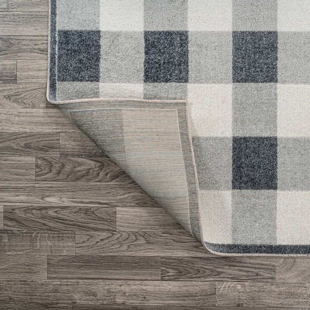 Cottage Gradient Plaid Cottage Machine-Washable Area Rug