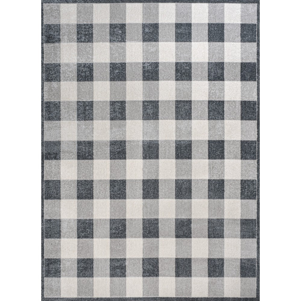 Cottage Gradient Plaid Cottage Machine-Washable Area Rug