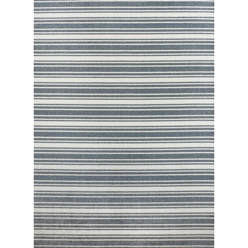 Carolina Two-Tone Striped Classic Low-Pile Machine-Washable Area Rug