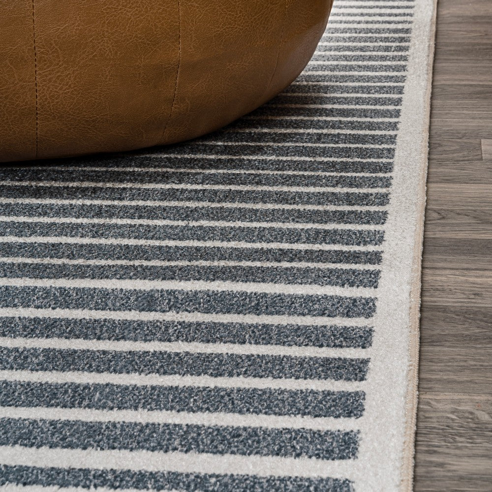Buffalo Minimalist Striped Plaid Machine-Washable Area Rug