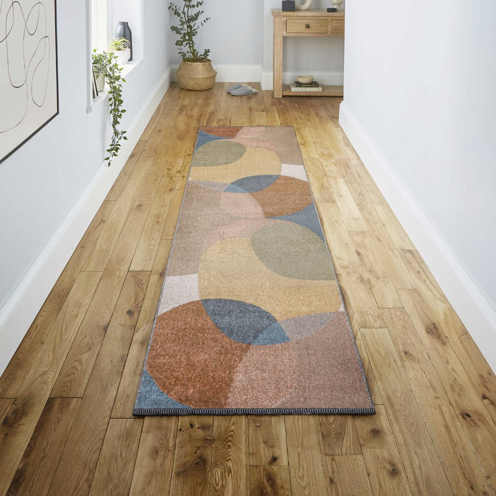 Nordic Geometric contemporary Machine-Washable Area Rug