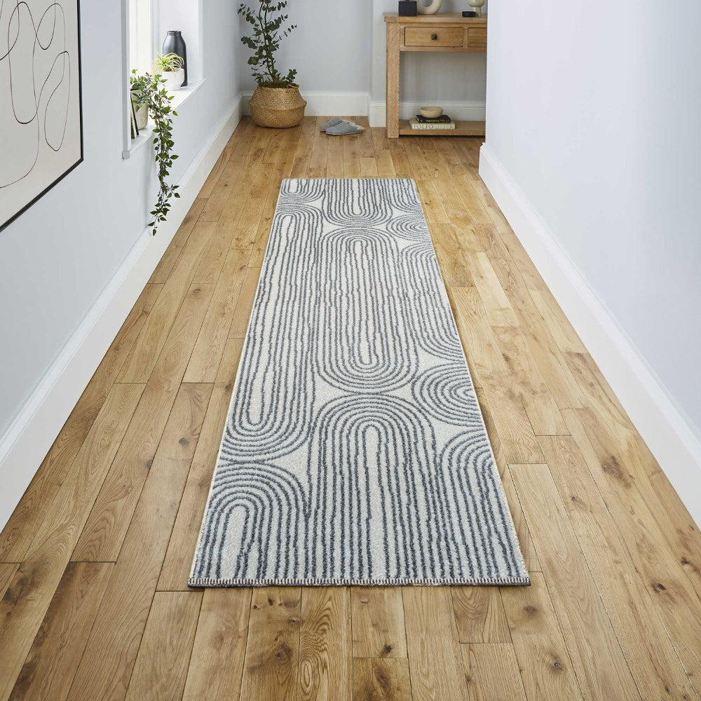 Archie Contemporary Glam Geometric Machine-Washable Area Rug