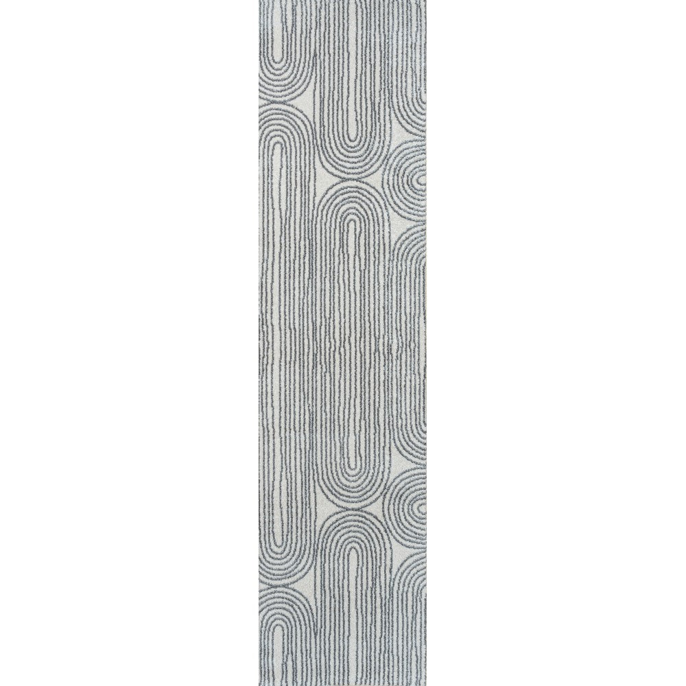 Archie Contemporary Glam Geometric Machine-Washable Area Rug