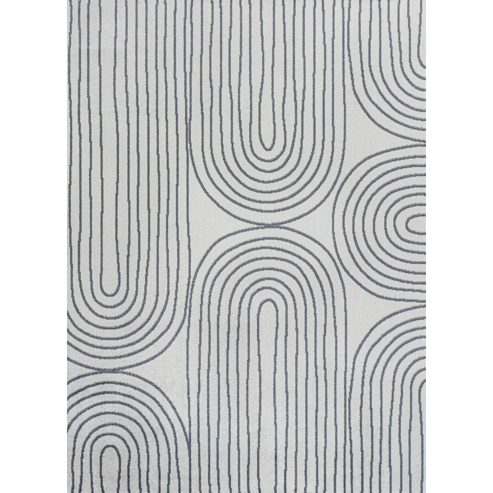 Archie Contemporary Glam Geometric Machine-Washable Area Rug