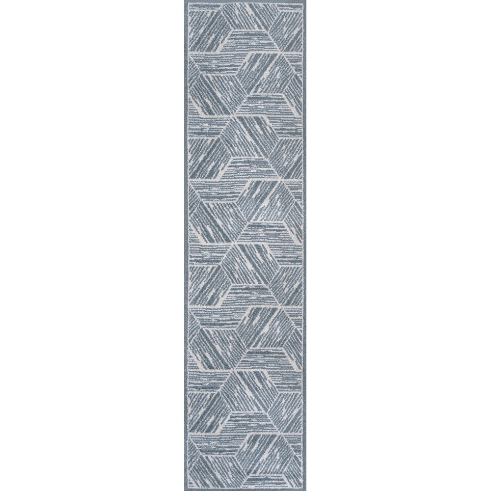 Nordic Modern Coastal Geometric Machine-Washable Area Rug