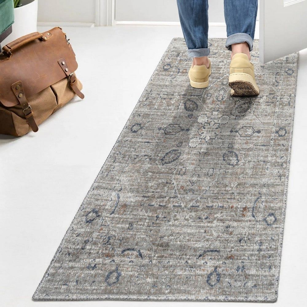 stalsme Global Medallion Low-Pile Machine-Washable Area Rug