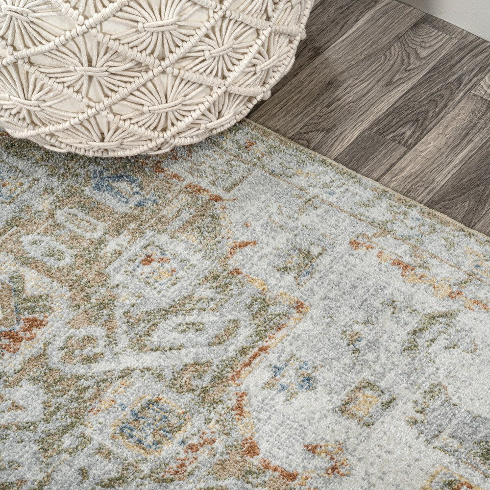 Tarifa Bohemian Medallion Low-Pile Machine-Washable Area Rug
