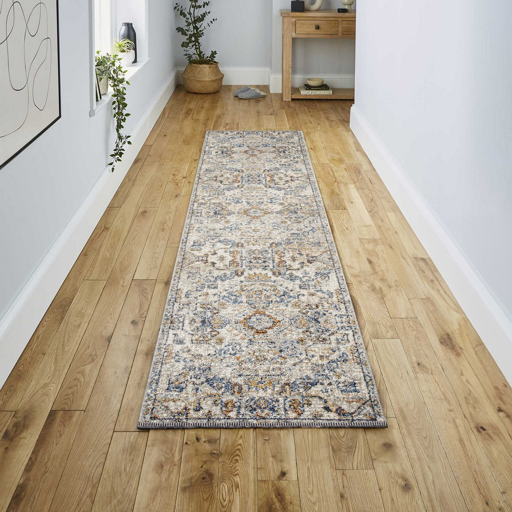 Tarifa Bohemian Medallion Low-Pile Machine-Washable Area Rug