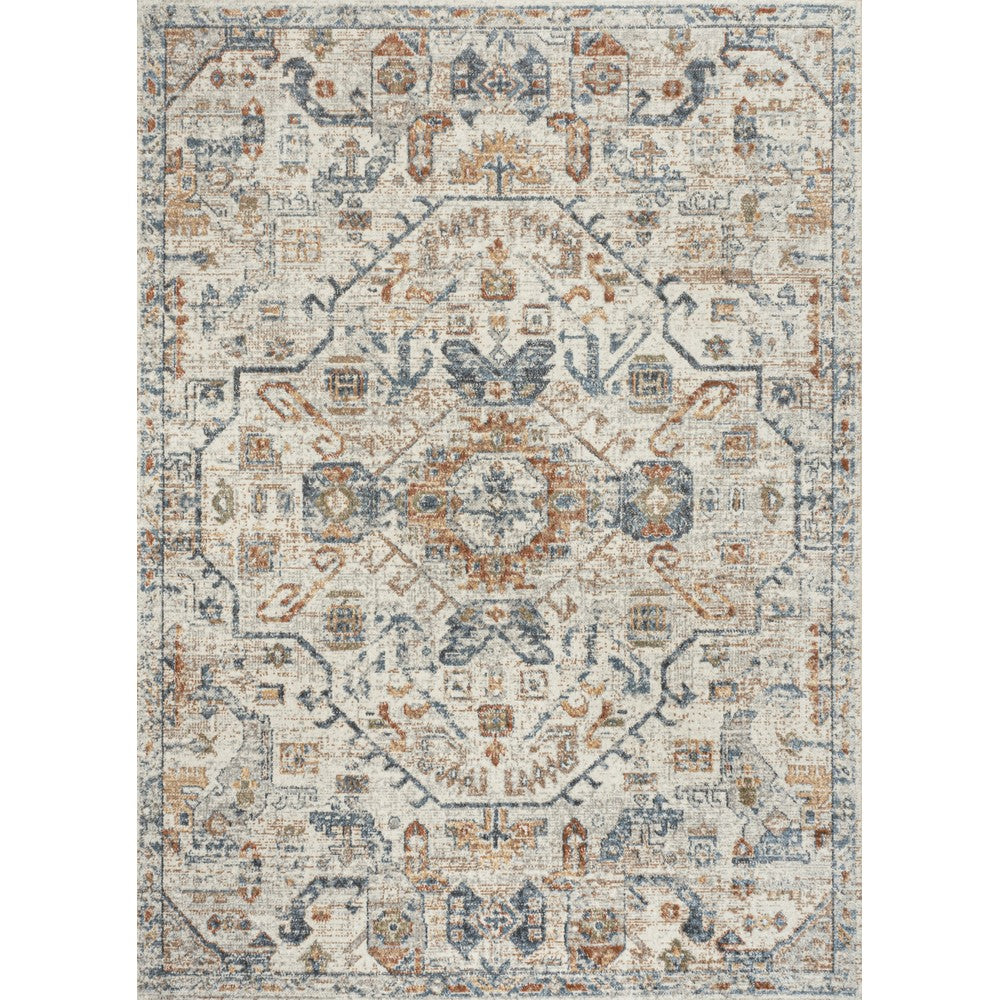 Tarifa Bohemian Medallion Low-Pile Machine-Washable Area Rug
