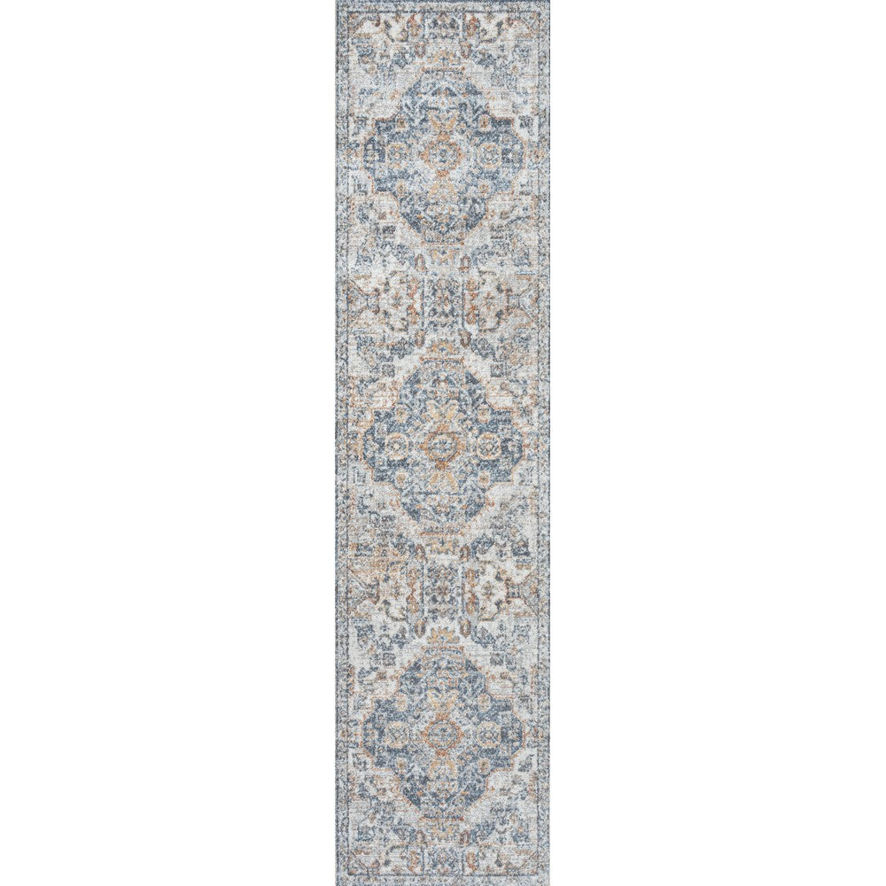 Tarifa Bohemian Medallion Low-Pile Machine-Washable Area Rug