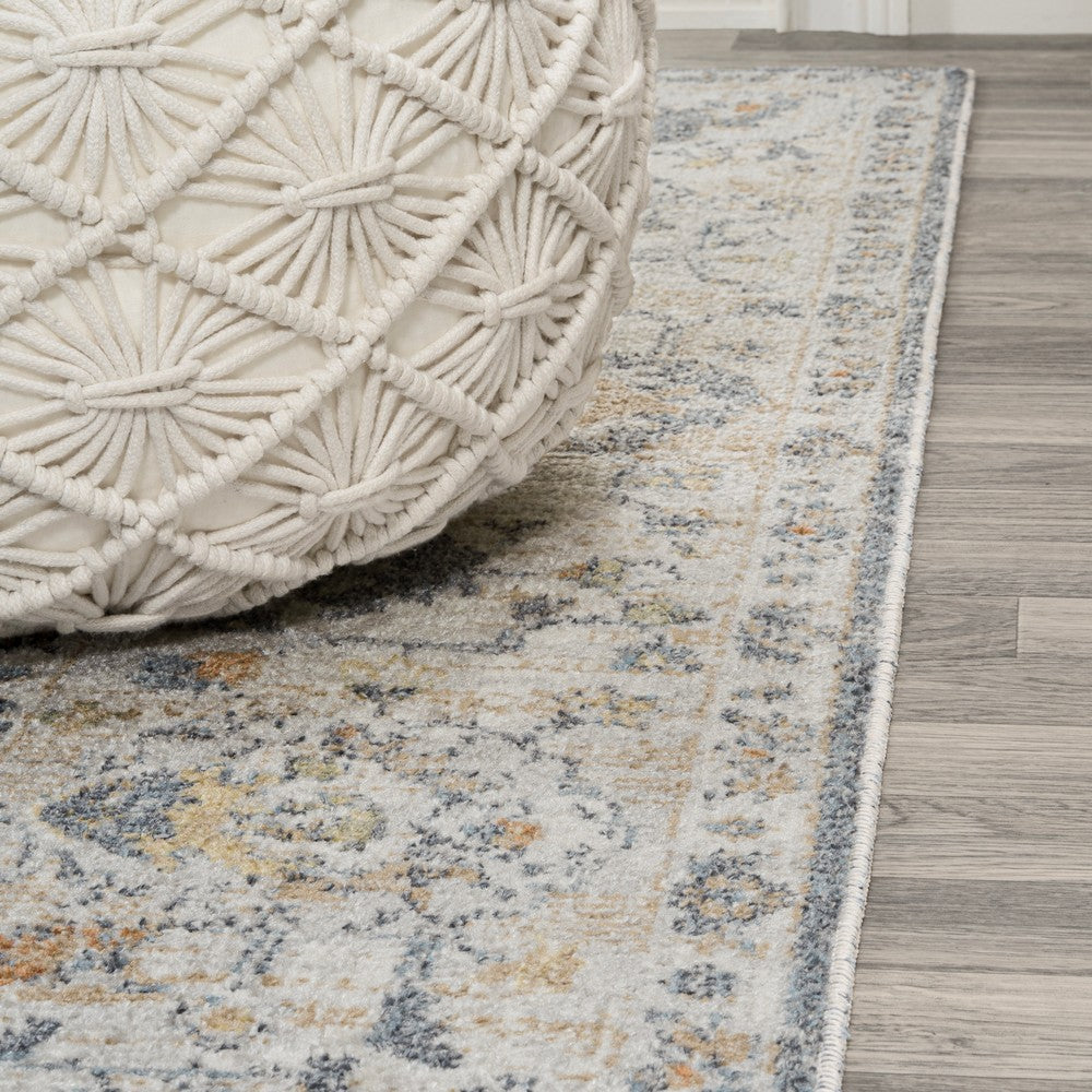 Lauren Rustic Border Low-Pile Machine-Washable Area Rug