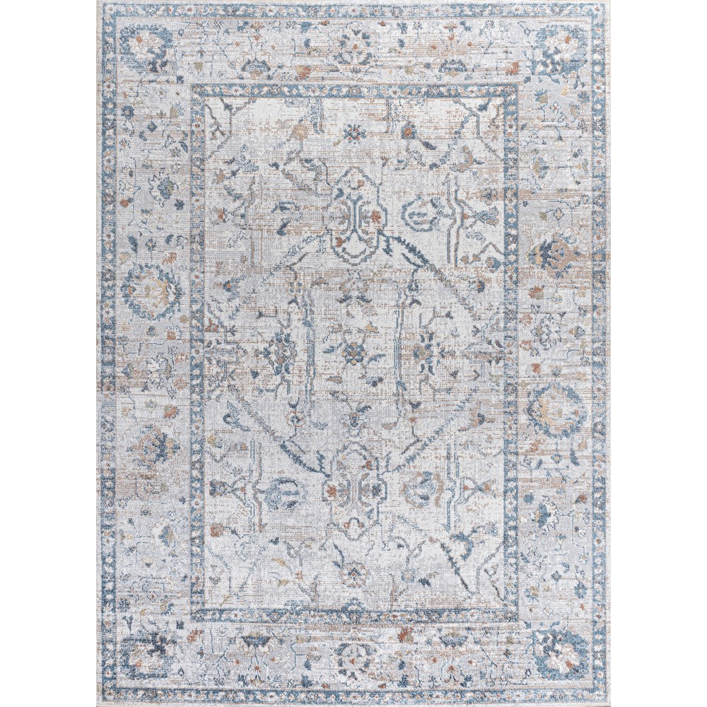 Lauren Rustic Border Low-Pile Machine-Washable Area Rug