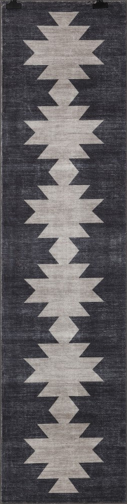 Norvale Minimalist Geometric Totem Non-slip Machine-washable Area Rug