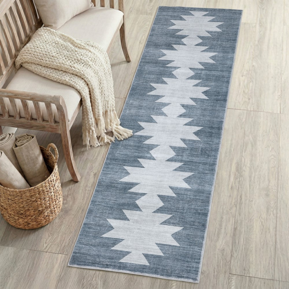 Norvale Minimalist Geometric Totem Non-slip Machine-washable Area Rug