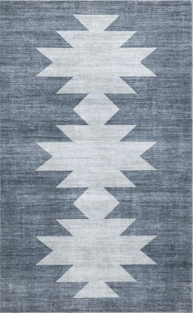 Norvale Minimalist Geometric Totem Non-slip Machine-washable Area Rug