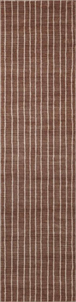 Mirelle Distressed Ticking Stripe Non-slip Machine-washable Area Rug