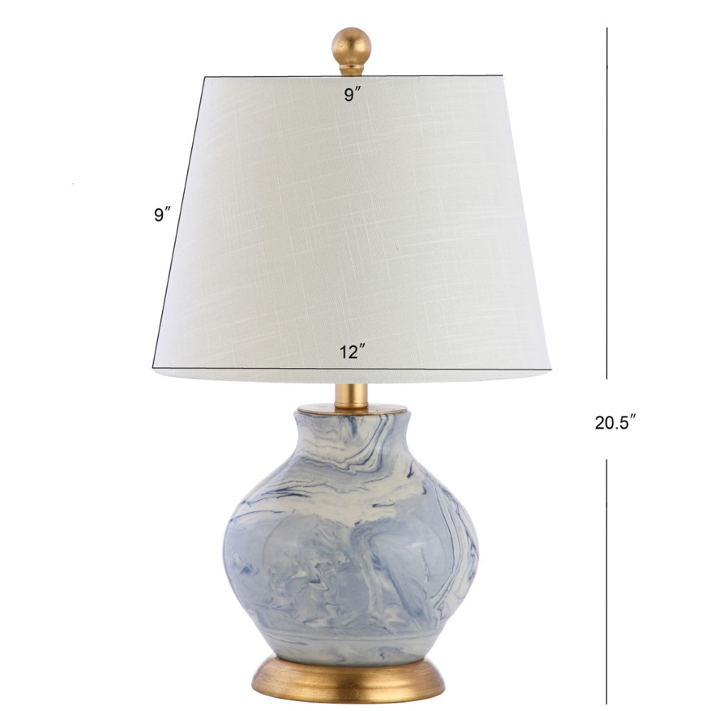 Skyler 20.5" Marbleized Ceramic LED Table Lamp