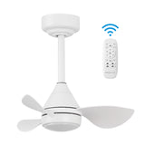 Albini 22" Contemporary Minimalist 6-Speed Metal Mobile-App/Remote-Controlled Dimmable Smart Integrated LED Ceiling Fan