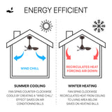 Albini 22" Contemporary Minimalist 6-Speed Metal Mobile-App/Remote-Controlled Dimmable Smart Integrated LED Ceiling Fan