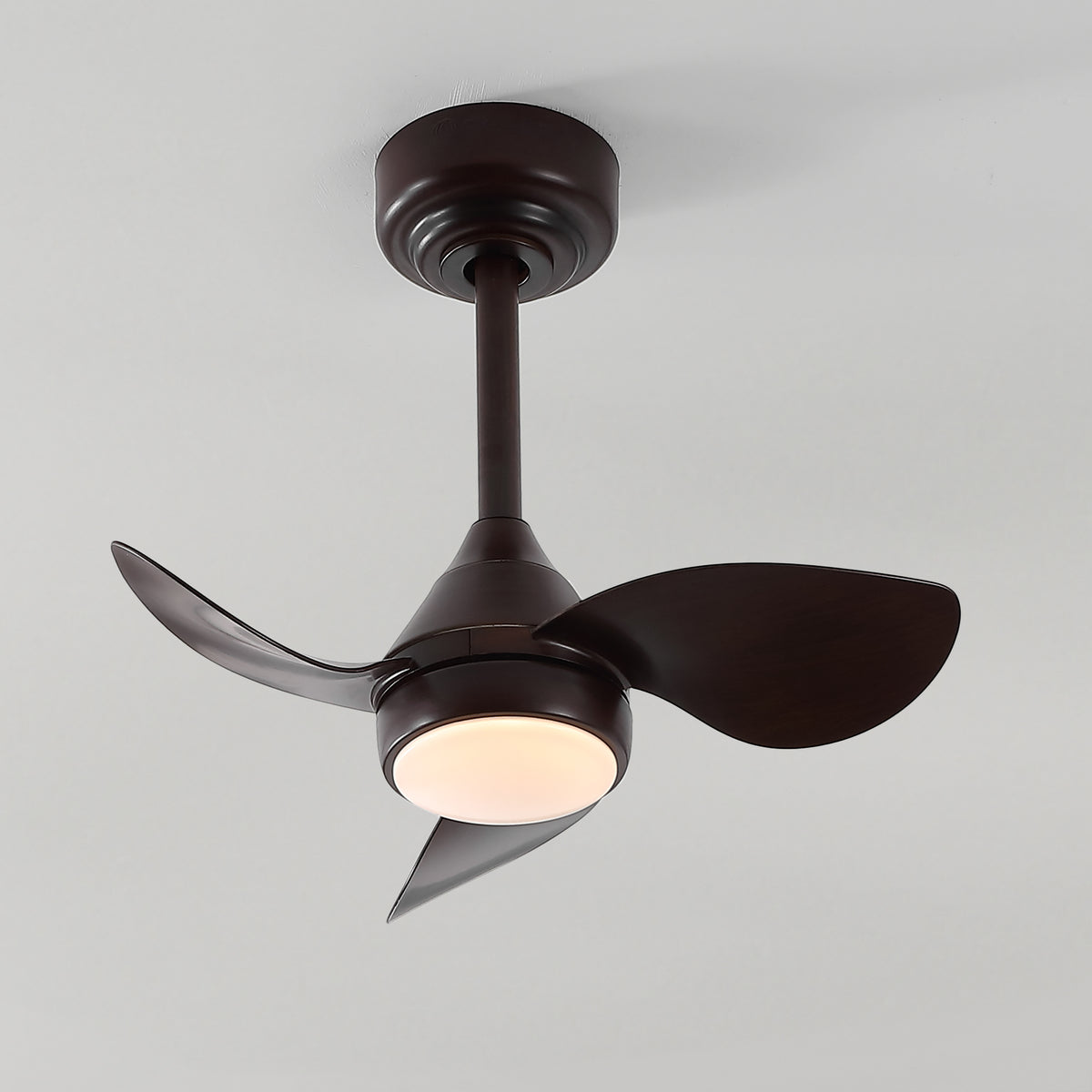 Albini 22" Contemporary Minimalist 6-Speed Metal Mobile-App/Remote-Controlled Dimmable Smart Integrated LED Ceiling Fan