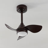 Albini 22" Contemporary Minimalist 6-Speed Metal Mobile-App/Remote-Controlled Dimmable Smart Integrated LED Ceiling Fan