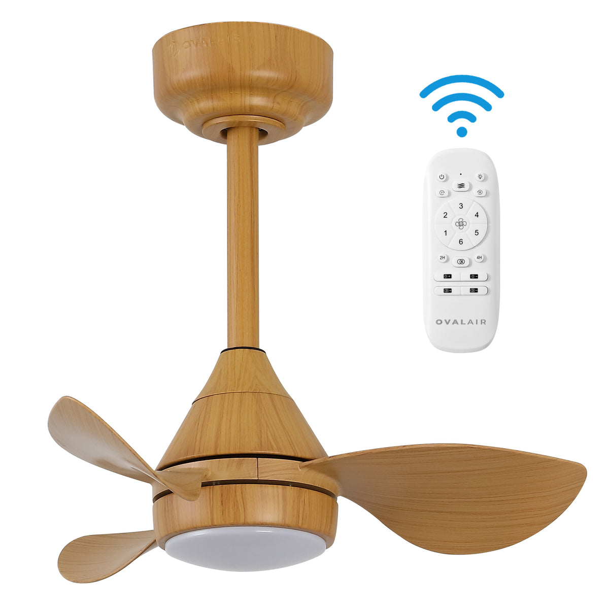 Albini 22" Contemporary Minimalist 6-Speed Metal Mobile-App/Remote-Controlled Dimmable Smart Integrated LED Ceiling Fan