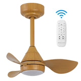 Albini 22" Contemporary Minimalist 6-Speed Metal Mobile-App/Remote-Controlled Dimmable Smart Integrated LED Ceiling Fan