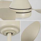 Albini 22" Contemporary Minimalist 6-Speed Metal Mobile-App/Remote-Controlled Dimmable Smart Integrated LED Ceiling Fan