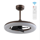 Bhavu 21.5" Contemporary Minimalist 3-Speed Metal Mobile-App/Remote-Controlled Dimmable Smart Integrated LED Ceiling Fan