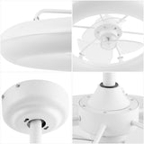 Bhavu 21.5" Contemporary Minimalist 3-Speed Metal Mobile-App/Remote-Controlled Dimmable Smart Integrated LED Ceiling Fan