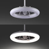 Bhavu 21.5" Contemporary Minimalist 3-Speed Metal Mobile-App/Remote-Controlled Dimmable Smart Integrated LED Ceiling Fan