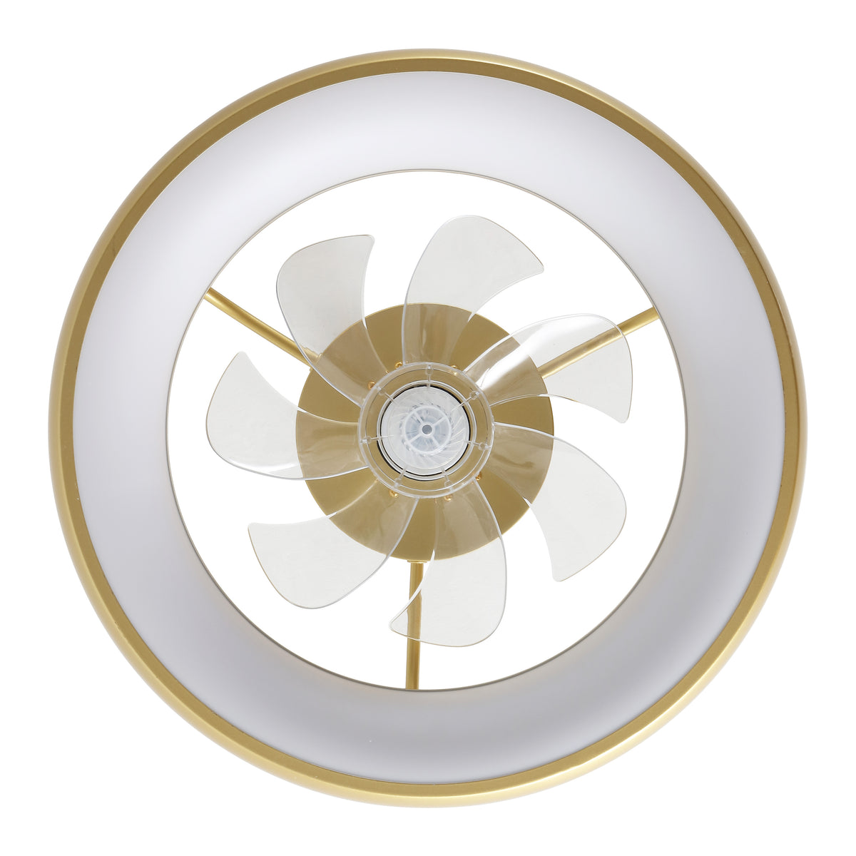 Trina 20" Modern Contemporary 6-Speed Metal Mobile-App/Remote-Controlled Dimmable Smart Integrated LED Ceiling Fan