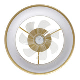 Trina 20" Modern Contemporary 6-Speed Metal Mobile-App/Remote-Controlled Dimmable Smart Integrated LED Ceiling Fan