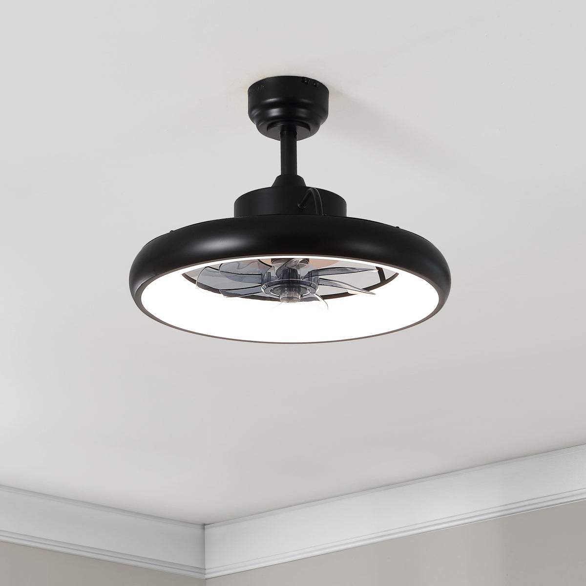 Trina 20" Modern Contemporary 6-Speed Metal Mobile-App/Remote-Controlled Dimmable Smart Integrated LED Ceiling Fan