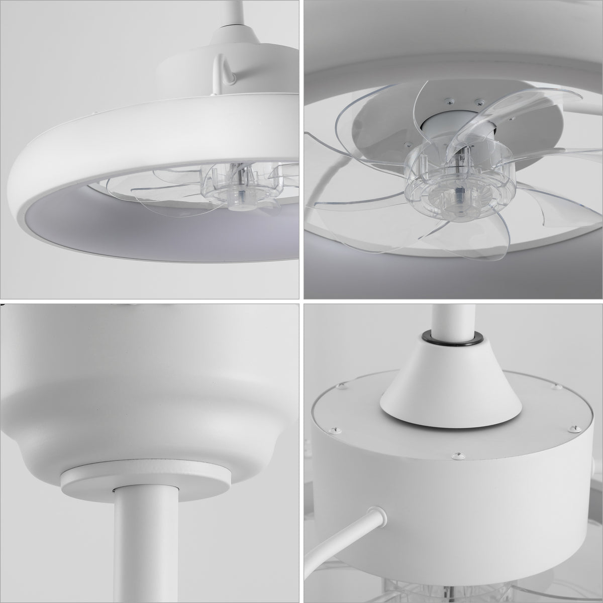 Trina 20" Modern Contemporary 6-Speed Metal Mobile-App/Remote-Controlled Dimmable Smart Integrated LED Ceiling Fan