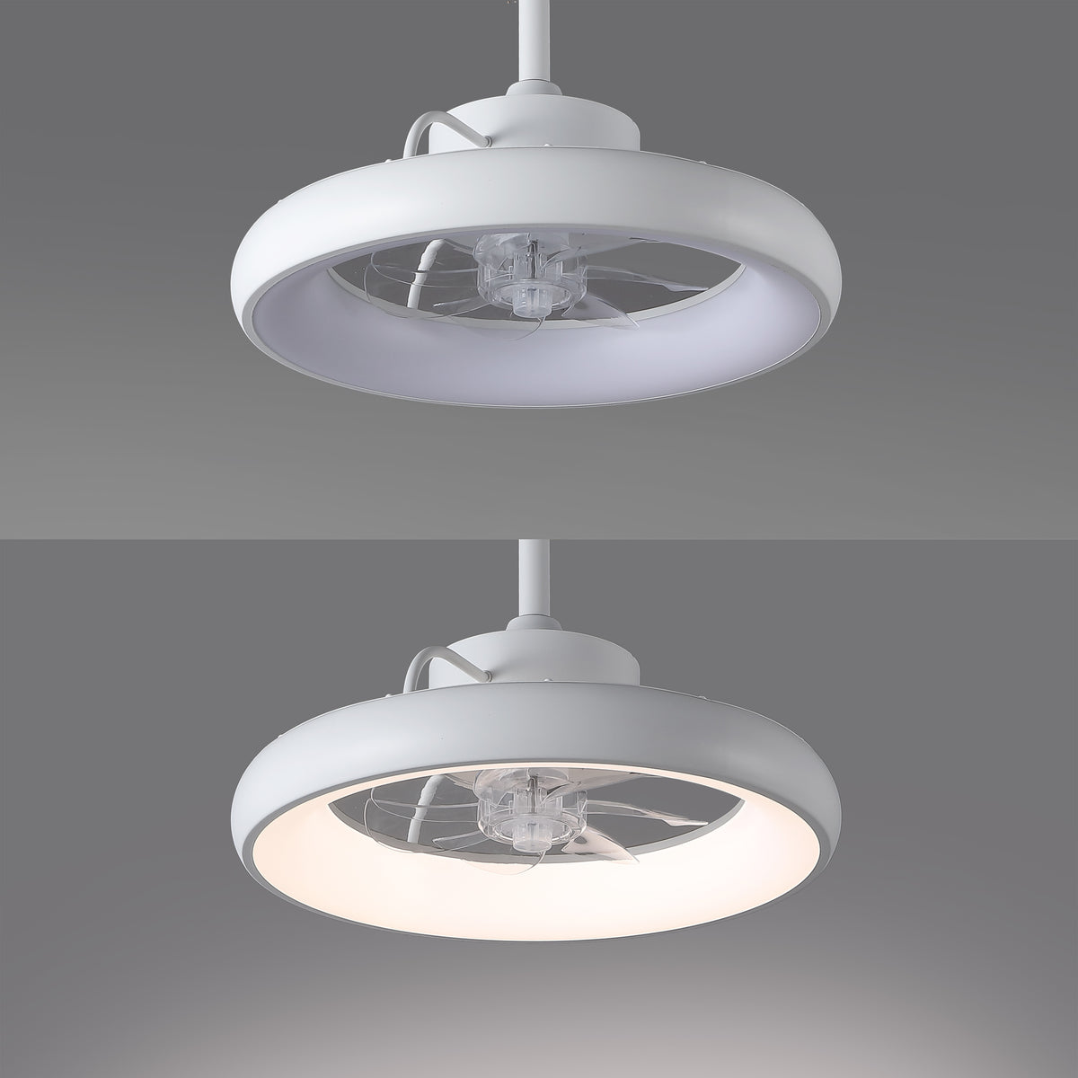 Trina 20" Modern Contemporary 6-Speed Metal Mobile-App/Remote-Controlled Dimmable Smart Integrated LED Ceiling Fan