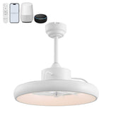 Trina 20" Modern Contemporary 6-Speed Metal Mobile-App/Remote-Controlled Dimmable Smart Integrated LED Ceiling Fan