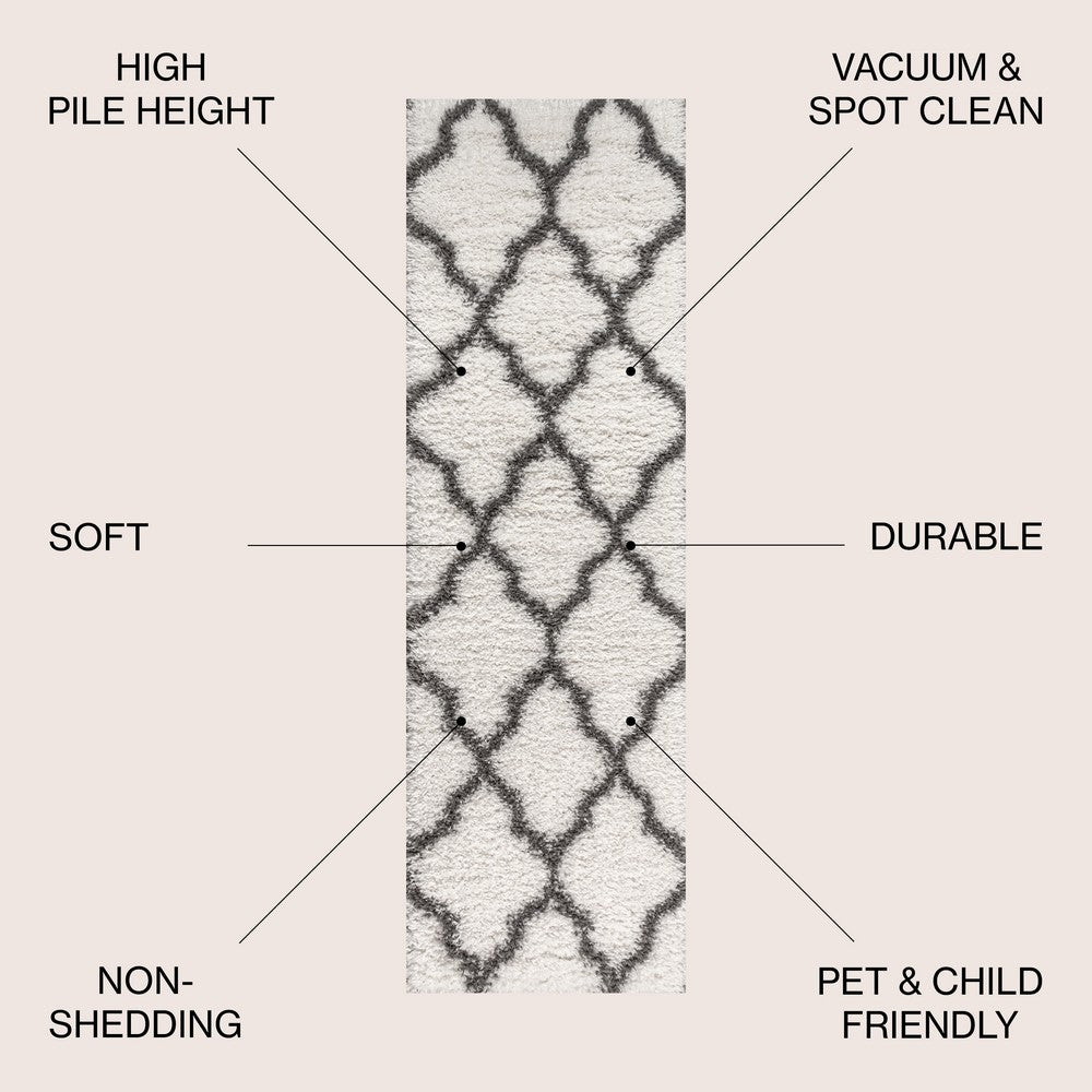 Barrow Marrakesh Shag Trellis with Area Rug