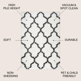 Barrow Marrakesh Shag Trellis with Area Rug