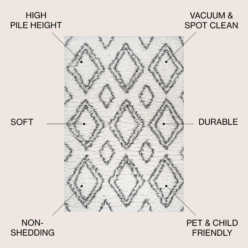 Cocos Beni Moroccan Style Diamond Area Rug