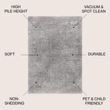 Ternate Aydin Solid Plush Shag Area Rug
