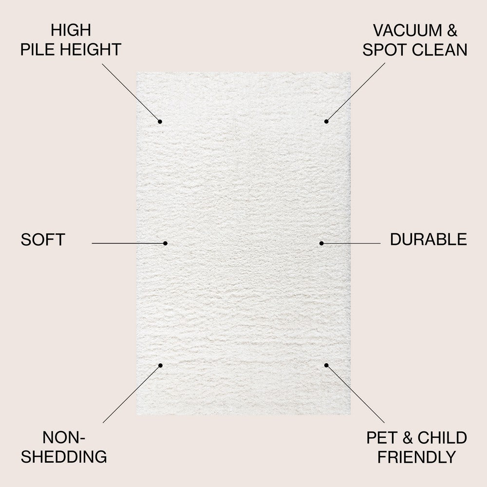 Ternate Aydin Solid Plush Shag Area Rug