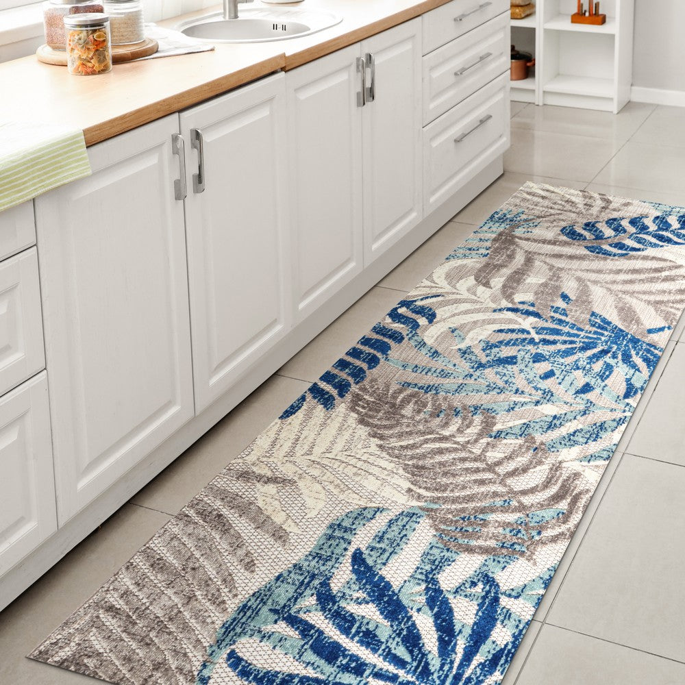 Lynx Tropics Palm Leaves Indoor/Outdoor Area Rug
