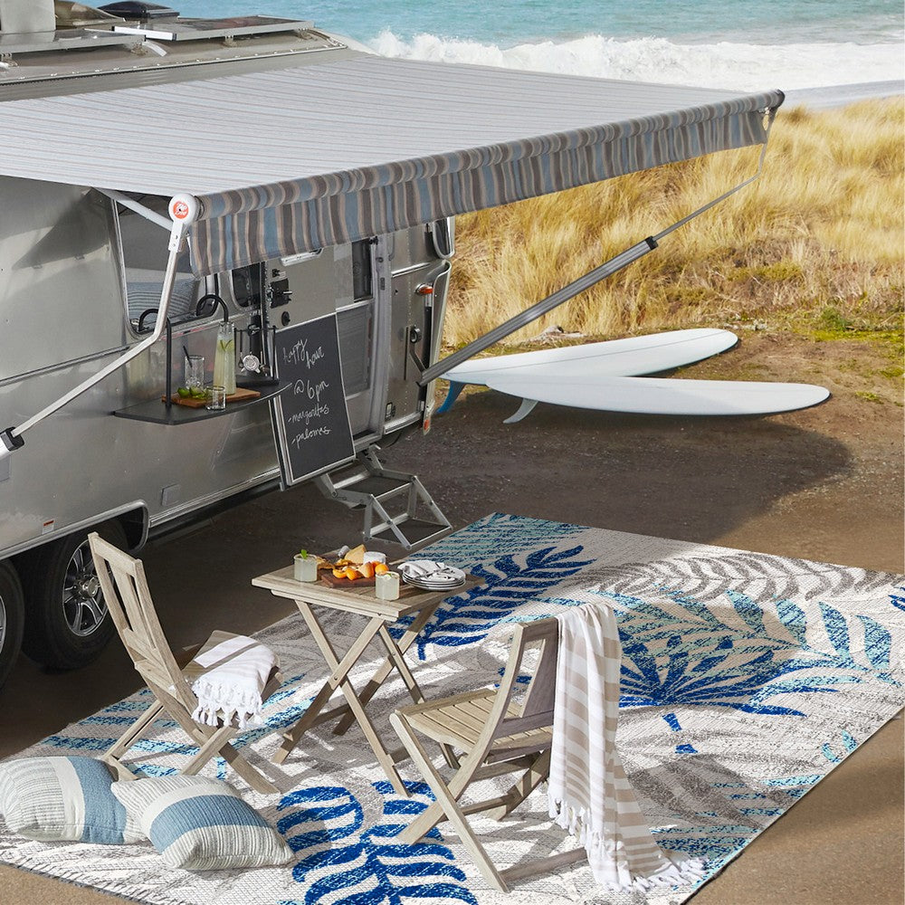 Lynx Tropics Palm Leaves Indoor/Outdoor Area Rug