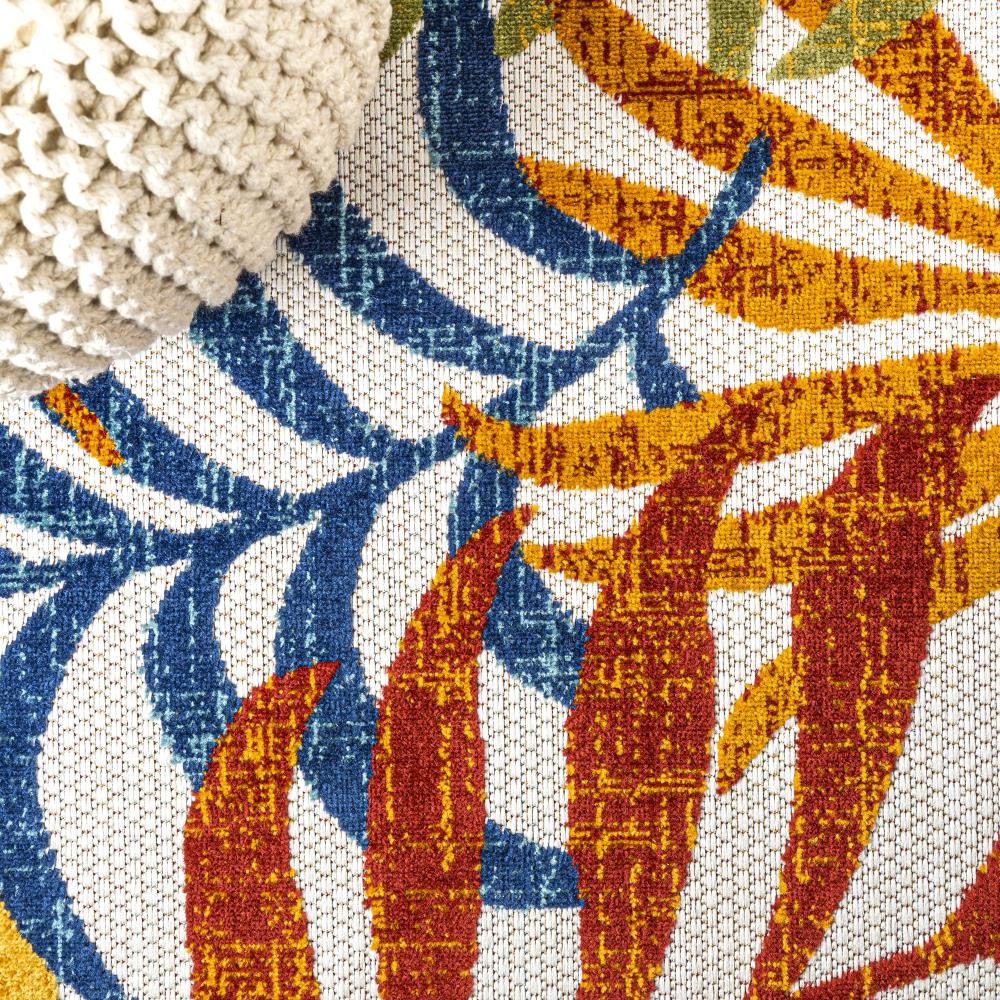 Lynx Tropics Palm Leaves Indoor/Outdoor Area Rug