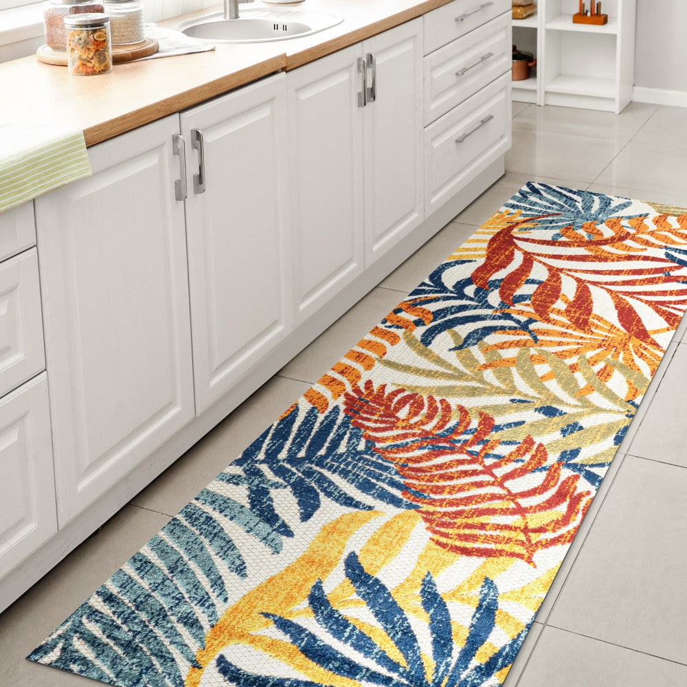 Lynx Tropics Palm Leaves Indoor/Outdoor Area Rug