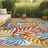 Lynx Tropics Palm Leaves Indoor/Outdoor Area Rug
