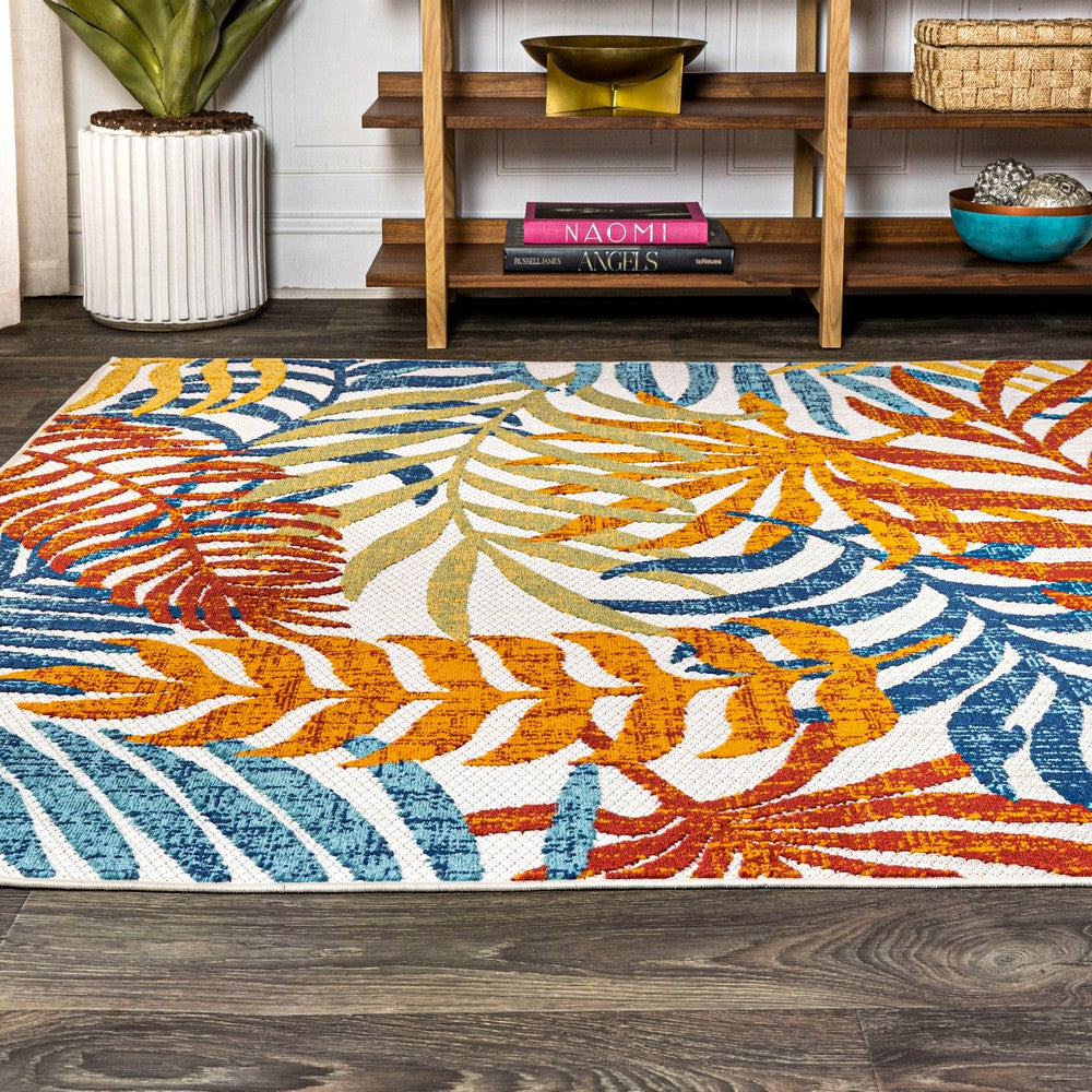 Lynx Tropics Palm Leaves Indoor/Outdoor Area Rug