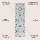 Eridanus Mediterranean Medallion Indoor/Outdoor Area Rug